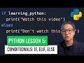 Conditionals: if, elif, else statements | Python for Beginners Lesson 5 | Code with Kylie