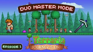 Early mining - Duo Terraria Master Mode