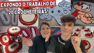 🚨EXPONDO O TRABALHO DE 20 CROCHETEIRAS NO NOSSO CANAL!🚨Vem conferir o talento dessas artesãs!