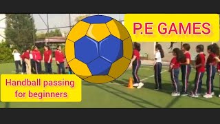 Handball passing for beginners | pe games | educaçãofisica | physical activity