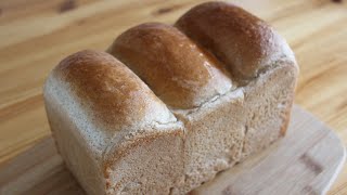 不用揉面 健康全麦蜂蜜吐司 No-Knead Healthy Whole Wheat Honey Loaf