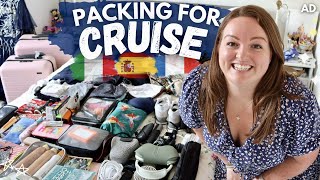 PACK WITH ME: Mediterranean Cruise 🛳️ 🧳 best cruise hacks, packing tips, summer outfits & beauty! AD
