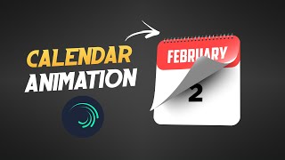 Calendar Animation Tutorial | Calendar Page Flip Animation in Alight Motion (STEP-BY-STEP)