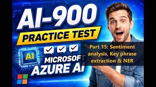 AI-900 Part 15: Sentiment analysis, Key phrase extraction & NER Azure AI Fundamental Exam Prep 2026