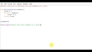 Python function to multiply all the numbers in a list.