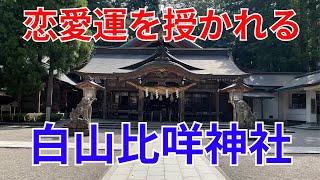 【話題】の大人気パワースポット【白山比咩神社】は縁結びのご利益があります