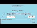 Exam Hack past questions | 0606| Cambridge IGCSE | Additional Math| March May 2021 | logs  equations