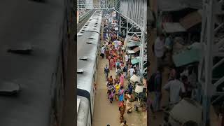 Bidhannagar railway station Local train passenger. Bidhannagar