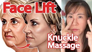 10mins Full Face Lifting Massage Using Knuckles! Look 10 Years Younger. Get Tighter Skin.