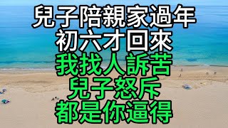 兒子陪親家過年，初六才回來，我找人訴苦，兒子怒斥：都是你逼得【花好月圓】