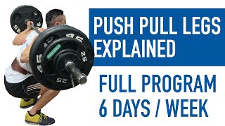 BEST PUSH PULL LEGS SPLIT FOR BEGINNERS | FULL PROGRAM EXPLAINED (6 Days per Week PPL)