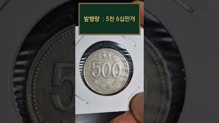 1994년 500원 사용제동전 이지만 깔끔하고 이쁜 동전으로 발행량과 시세정보 소개해 드려봅니다. 😉😄👍