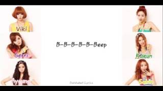 Dalshabet (달샤벳) - Beep - Member/Colour Coded Lyrics