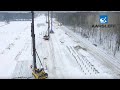 Pfahlgründung der Bahnstrecke Nassenheide