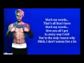 Justin Bieber - Mark My Words (Lyrics)