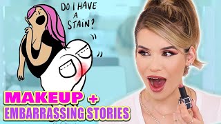 Doing my Makeup While Reacting to EMBARRASSING Stories! ...omfg