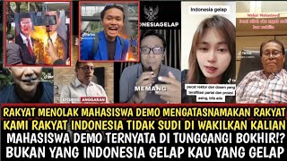 mahasiswa kena mental rakyat tidak terima namanya di bawa bawa ke demo yg gak jelas!!!