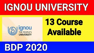 BDP Course available in IGNOU 2020|| Bachelor Degree Programme|| IGNOU UNIVERSITY