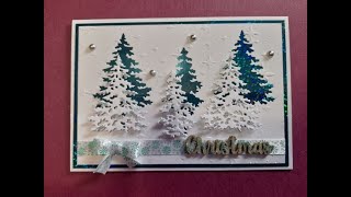 Tuto scrap - Carte Noël - Les sapins en relief 😀 Rapide et facile !