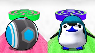 Going Ball vs City Ball Run:🐧The Penguin Ball vs 🌐The Snow Robot Ball on 4 Reverse Levels! Race-894