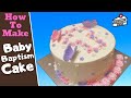 Baptism Cake Tutorial - How to Make a Christening Cake - Baby Girl Cross Cake Decorating Video