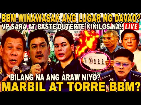 LIVE NOW!! VP SARA AT BASTE DUTEETR KIKILOS NA? BBM WINAWASAK ANG LUGAR NG DAVAO??