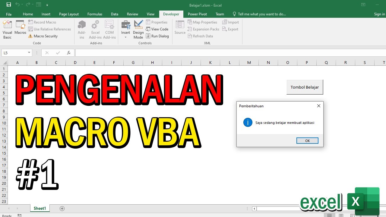 Pengenalan Macro Vba Microsoft Excel 1 Youtube