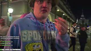 KICK Streamer Ac7ionMan gets punched by girls boyfriend