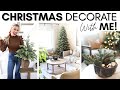 CHRISTMAS DECORATE WITH ME PART 3 || ENTRYWAY AND LIVING ROOM HOLIDAY DECOR IDEAS || BUDGET DECOR