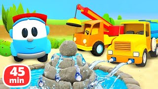 Car cartoons full episodes | Learn colors for kids with Leo the Truck & vehicles for kids