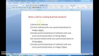 Write a java program for creating deadlock in java?