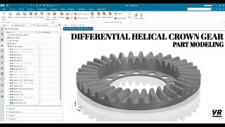 DIFFERRENTIAL HELICAL CROWN GEAR || GEARS || 3D MODELING || NX SIEMENS