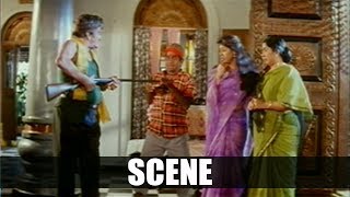 Comedy Scene Between NTR & Mohan Babu - Major Chandrakanth Movie - Ramya Krishna, Nagma - SVV