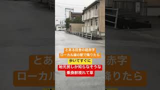 とある田舎の超赤字ローカル線の無人駅で降りたら、地元民しか知らなそうな乗換駅現れて草 #shorts #鉄道 #ローカル線