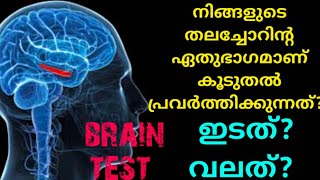 Brain Domaince Test|#Personality Test|നിങ്ങളുടെ തലച്ചോറിന്റെ ഏ