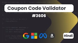 Coupon Code Validator | Leetcode 3606 | DSA | Hindi | Code With Deepak