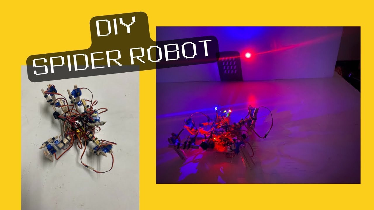 Diy Spider Robot Made With Arduino, Servo Motor And Laser Pointer,how ...