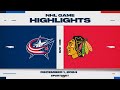 NHL Highlights | Blue Jackets vs. Blackhawks - December 1, 2024