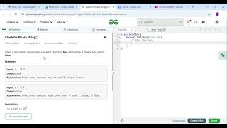 Check for Binary String Practice GeeksforGeeks