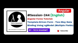 Template Driven Form - Two way data binding using ng Model | Angular tutorial English (Session-244)