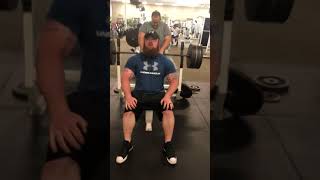 Trey Godbold benching 605 lbs Raw... at 270lb body weight.