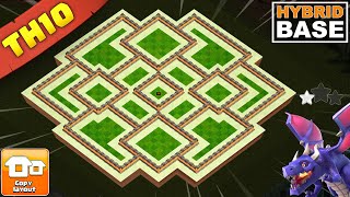 Best TH10 Hybrid Base 2026 | Town Hall 10 Anti 3 Star + Loot Protection