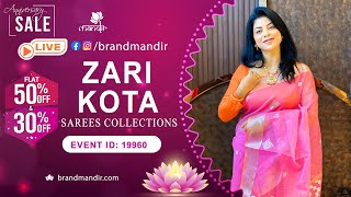 Zari Kota Sarees Collection | WhatsApp Number 733 733 7000 | Brand Mandir Sarees LIVE