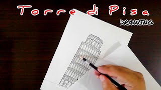 The Leaning Tower of Pisa | Drawing Torre di Pisa | How to draw the Tower of Pisa Italy | The Browns