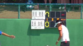 2017年　テニス女子シングルス　岡山学芸館vs九学　1回戦2