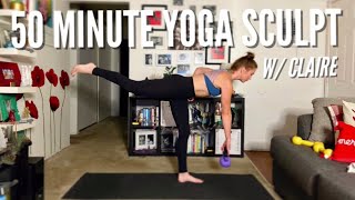 50 Minute Yoga Sculpt | Full Body Workout