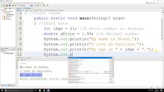 JAVA 005 Show double decimal number on the screen