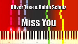 Oliver Tree & Robin Schulz - Miss You (Piano Tutorial)