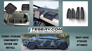 Cybertruck storage accessories by Tesery review and install