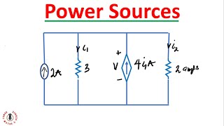 How to solve for Dependent and Independent Power Sources in DC Network